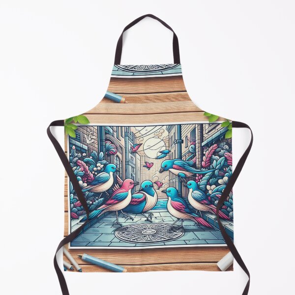 Item preview, Stylized Birds in a Cityscape designed and sold by Sadia Jannat.