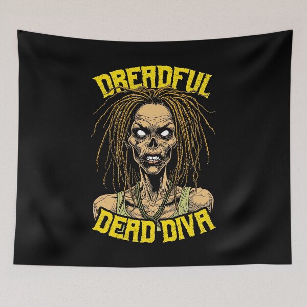 Item preview, Dreadlocks Black Woman Funny Dreadful Dead Diva Zombie designed and sold by GrandeDuc.