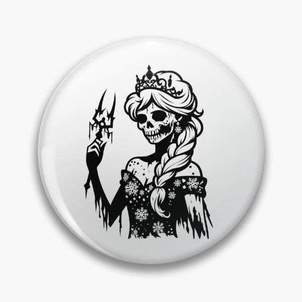 Item preview, Undead Ice Princess - B&W - What If Princesses Were Zombies? designed and sold by VillainTee Designs.