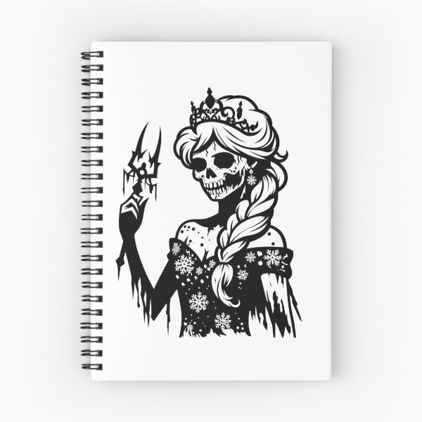 Item preview, Undead Ice Princess - B&W - What If Princesses Were Zombies? designed and sold by VillainTee Designs.