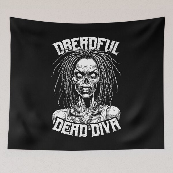 Item preview, Dreadlocks Black Woman Funny Dreadful Dead Diva Zombie designed and sold by GrandeDuc.