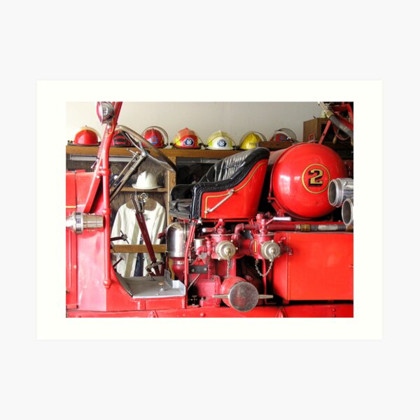 Engine 2 Helmets Art Print