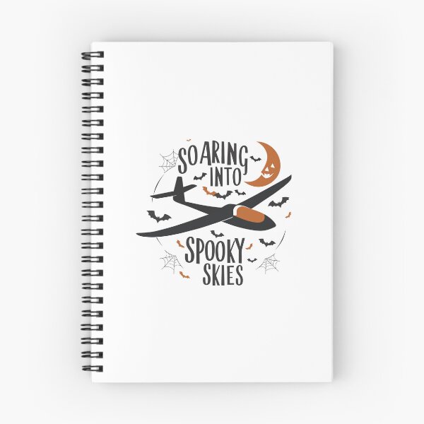 Item preview, Soaring into Spooky Skies Halloween Glider Plane Pilot Sailplane Biplane aerial floating soaring designed and sold by These_Prints.