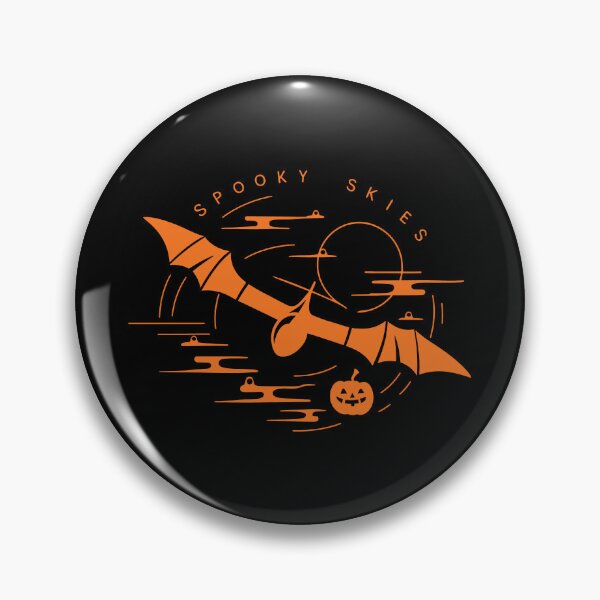 Item preview, Spooky Skies Halloween Glider Plane Pilot Sailplane aerial floating soaring designed and sold by These_Prints.