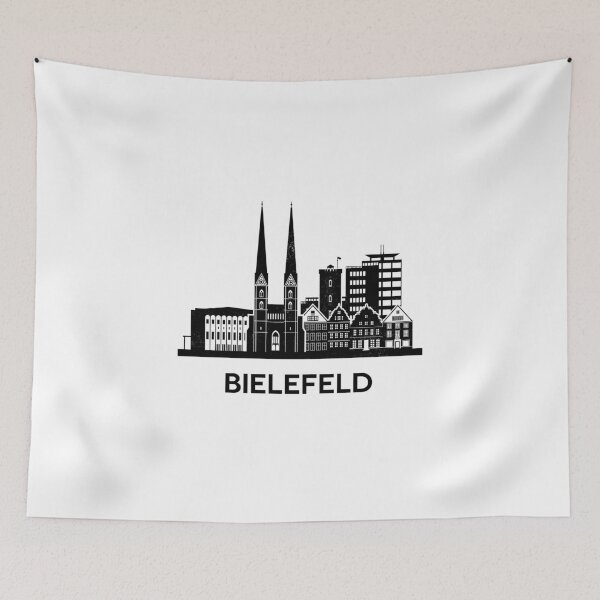 Item preview, Bielefeld Skyline Silhouette Black designed and sold by strixvariaart.
