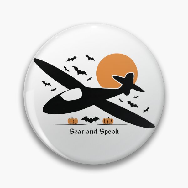 Item preview, Soar and Spook Halloween Glider Plane Pilot Sailplane Biplane aerial floating soaring designed and sold by These_Prints.