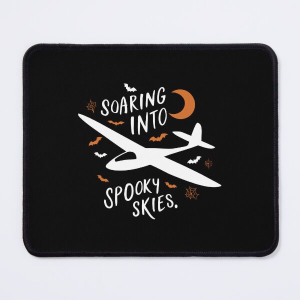 Item preview, Soaring into Spooky Skies Halloween Glider Plane Pilot Sailplane aerial floating soaring designed and sold by These_Prints.
