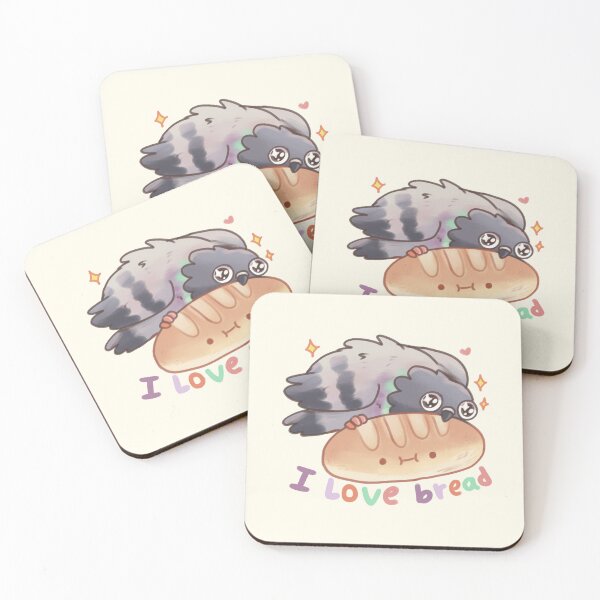Item preview, I love bread pigeon  designed and sold by Mayarartsy.