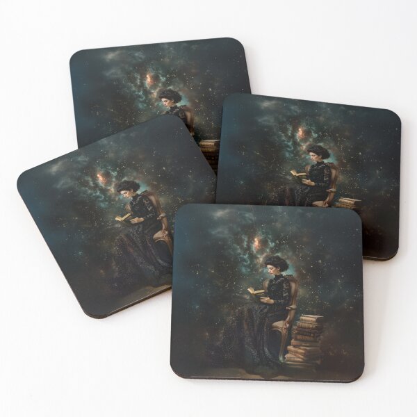 Item preview, Cosmic Reader: Woman Immersed in a Celestial Journey designed and sold by Magical Art Store.