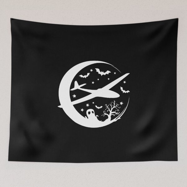 Item preview, Happy Halloween Glider Plane Pilot Sailplane aerial floating soaring designed and sold by These_Prints.