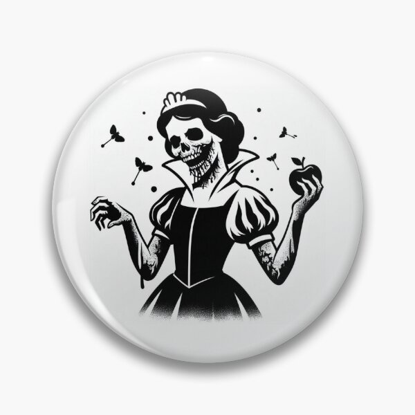 Artikelvorschau, Der Apfel macht nie satt – S/W – Was wäre, wenn Prinzessinnen Zombies wären? entworfen und verkauft von VillainTee Designs.