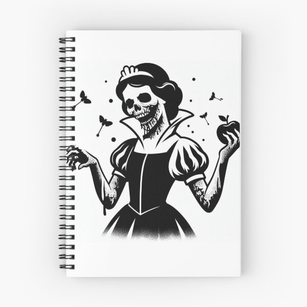 Artikelvorschau, Der Apfel macht nie satt – S/W – Was wäre, wenn Prinzessinnen Zombies wären? entworfen und verkauft von VillainTee Designs.