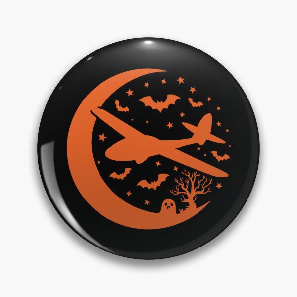 Item preview, Happy Halloween Glider Plane Pilot Sailplane aerial floating soaring designed and sold by These_Prints.