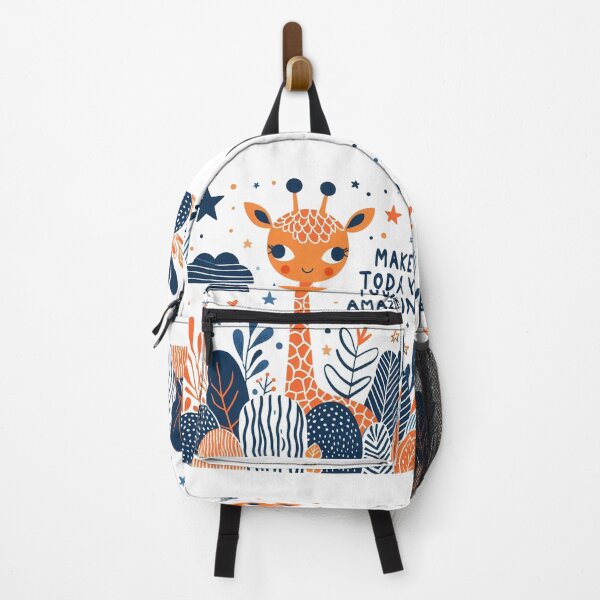 Item preview, Giraffe fantasy orange Navy blue Quote " MAKE TODAY AMAZING." designed and sold by Nanthanon.