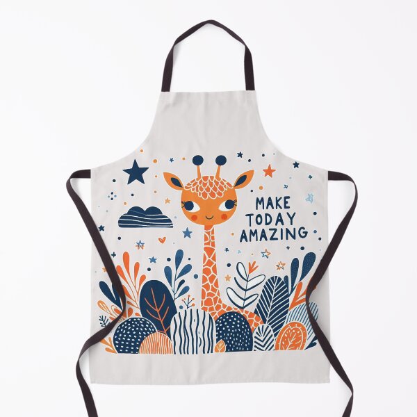 Item preview, Giraffe fantasy orange Navy blue Quote " MAKE TODAY AMAZING." designed and sold by Nanthanon.
