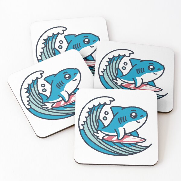 Item preview, A cute shark is surfing designed and sold by WowCustomDesign.