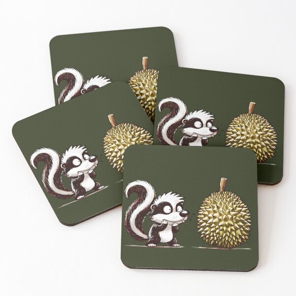 Item preview, Skunk Drooling Over Durian - A Comical Meeting of Strong Smells designed and sold by beyazart.