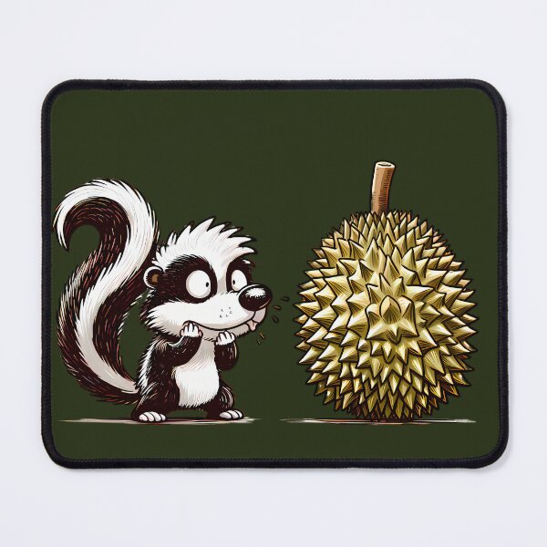 Item preview, Skunk Drooling Over Durian - A Comical Meeting of Strong Smells designed and sold by beyazart.