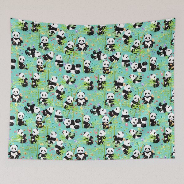 Item preview, Panda, Emerald background designed and sold by Alex  Blud.