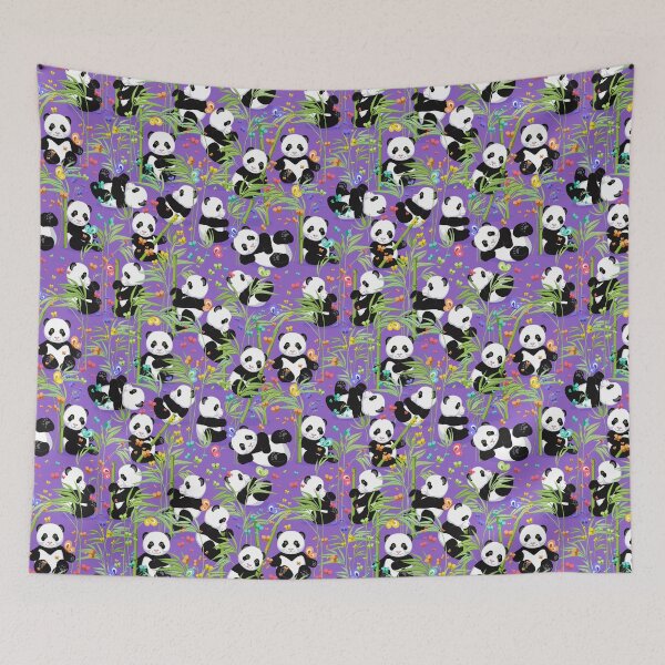 Item preview, Panda, Purple background designed and sold by Alex  Blud.