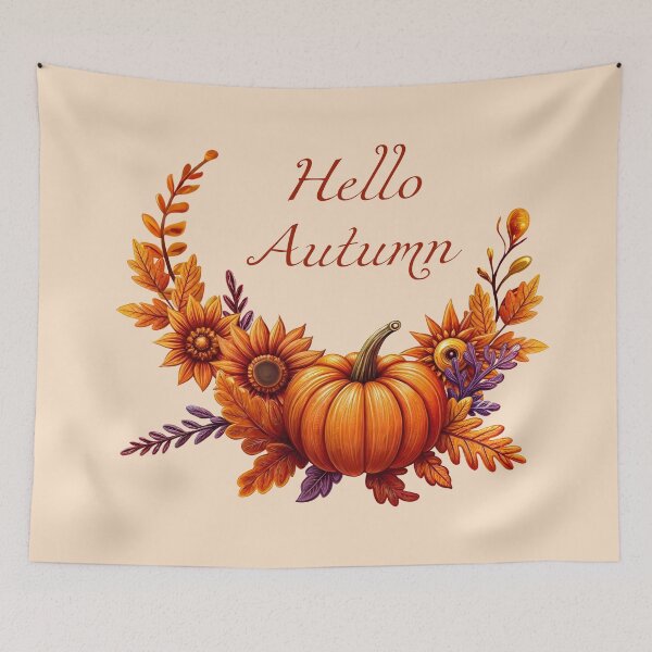 Item preview, Hello autumn. Autumn composition. pumpkin and sunflowers designed and sold by Tatty-shop.