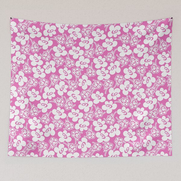Item preview,  ruit Flower, White on fuchsia background designed and sold by Alex  Blud.