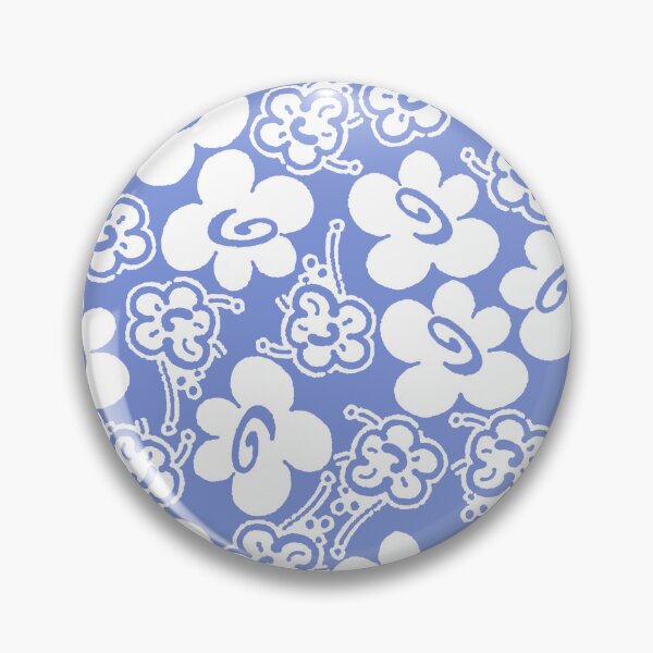 Item preview, Fruit Flower, White on blue background designed and sold by Alex  Blud.
