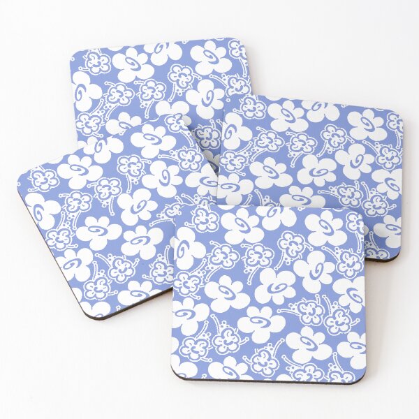 Item preview, Fruit Flower, White on blue background designed and sold by Alex  Blud.