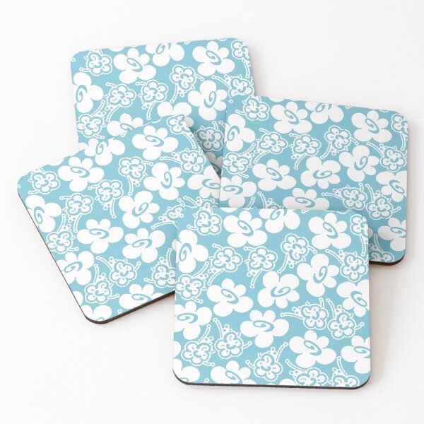 Item preview, Fruit Flower, White on turquoise background designed and sold by Alex  Blud.