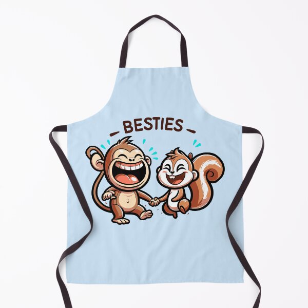 Item preview, Cute Monkey and Squirrel Besties Laughing Happily designed and sold by merchloh128.