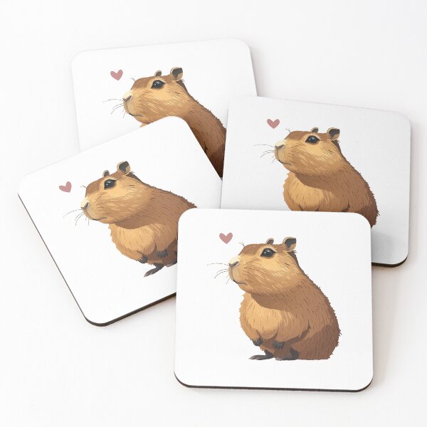 Item preview, Cute Capybara with heart designed and sold by alexiia54.