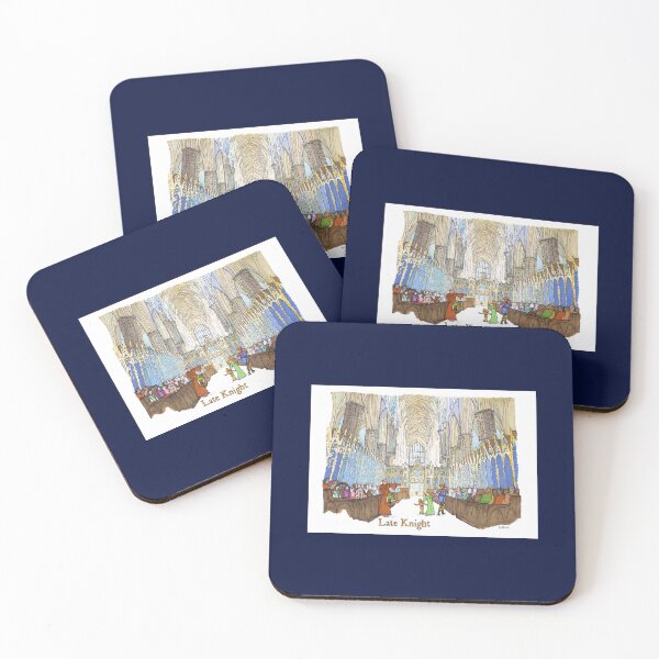 Item preview, Late Knight at Westminster Abbey - Medieval humor poster designed and sold by MNoblestudio.