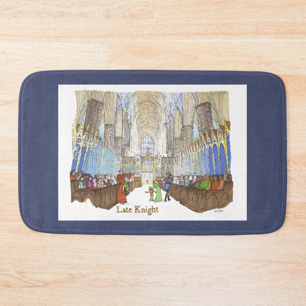 Item preview, Late Knight at Westminster Abbey - Medieval humor poster designed and sold by MNoblestudio.
