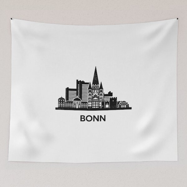 Item preview, Bonn Skyline Silhouette Black designed and sold by strixvariaart.