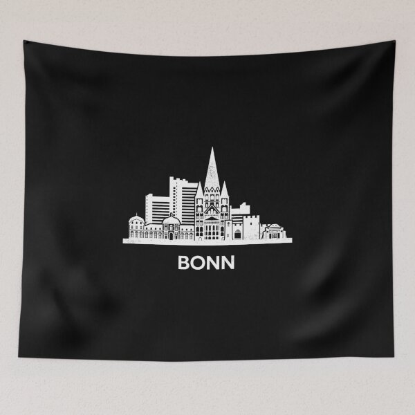 Item preview, Bonn Skyline Silhouette White designed and sold by strixvariaart.