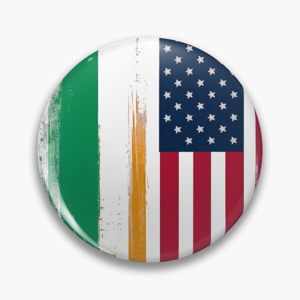 Item preview, Irish American Flags Grunge Style designed and sold by REAL IRISH GIFTS.