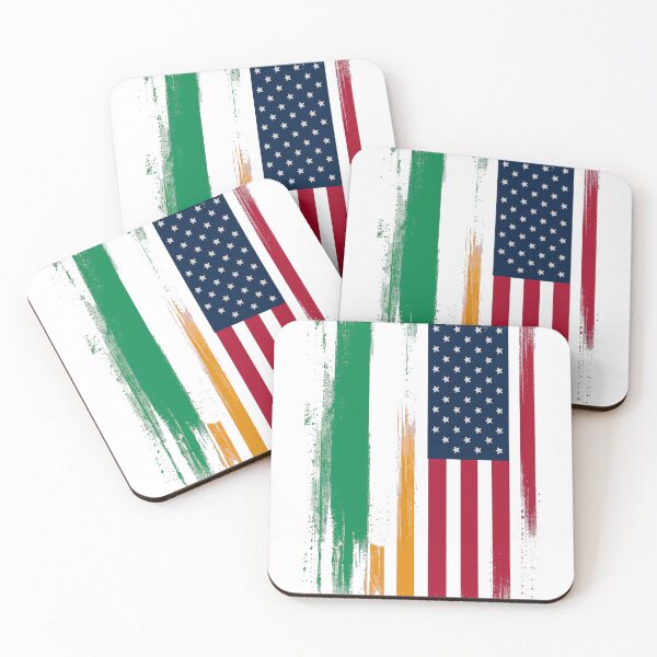 Item preview, Irish American Flags Grunge Style designed and sold by REAL IRISH GIFTS.