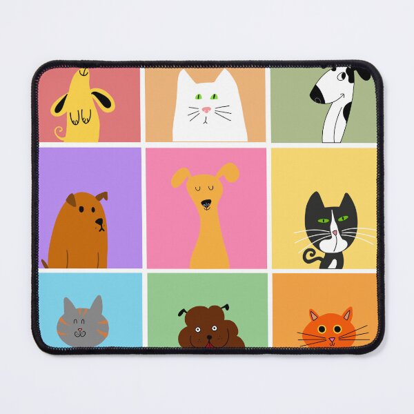 Item preview, Cats and Dogs in colorful squares designed and sold by ArndtDesign.