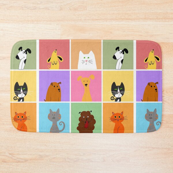 Item preview, Cats and Dogs in colorful squares designed and sold by ArndtDesign.