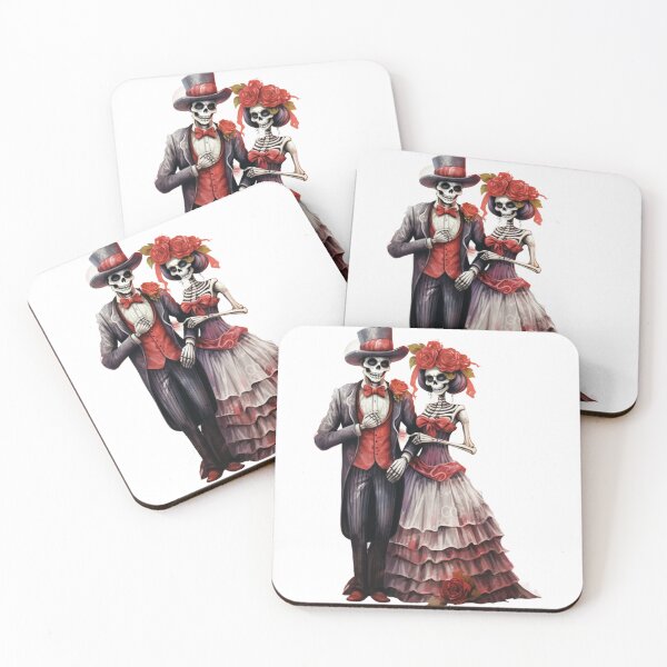 Item preview, Día de los Muertos, La Catrina & Sugar Skulls Couple designed and sold by GiraffeCreative.
