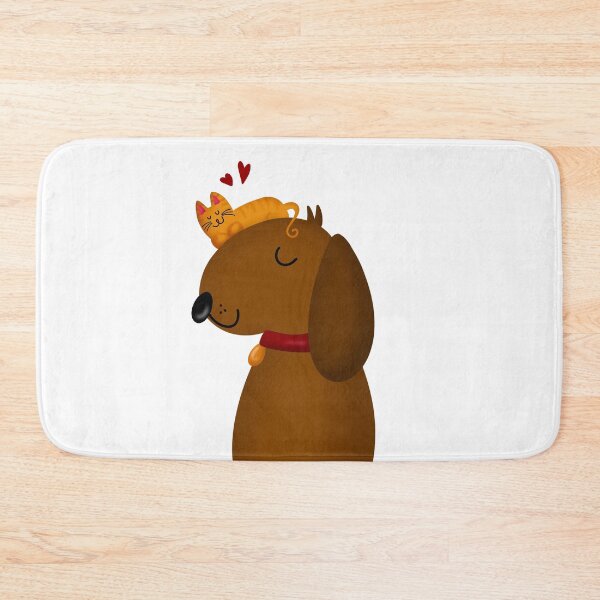 Item preview, dog with sleeping cat on his head designed and sold by ArndtDesign.