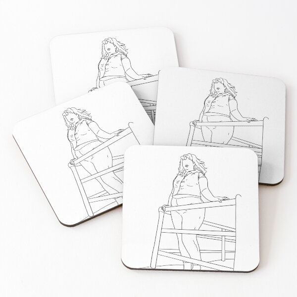 Item preview, Line drawing beautiful woman feeling herself designed and sold by SuzyMae.