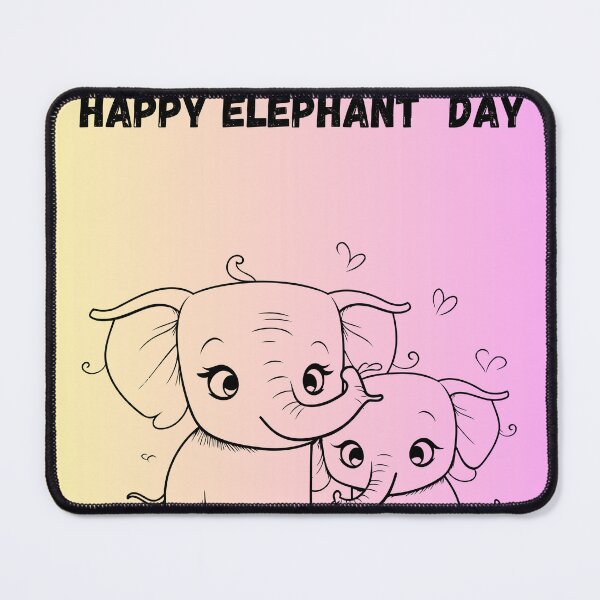 Item preview, Elephant day celebration art designed and sold by Paramita Sen.