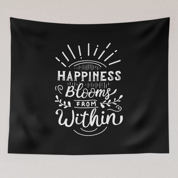 Item preview, Happiness blooms from within | positive vibes quote designed and sold by DesignsCornerCo.