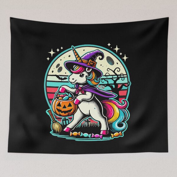Item preview, Funny Witch Unicorn Halloween Trick Or Treat designed and sold by LuminOrb.