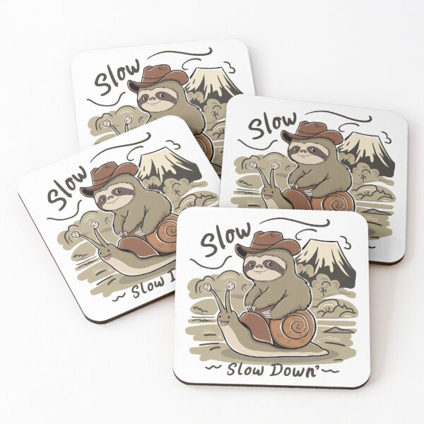 Item preview, slow down cowboy sloth riding snail  designed and sold by bukajart.