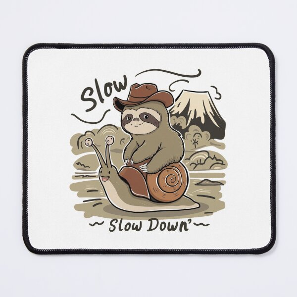 Item preview, slow down cowboy sloth riding snail  designed and sold by bukajart.