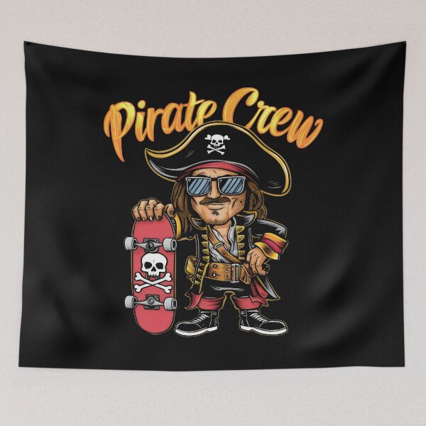 Item preview, Pirate Blackbeard Skulls - "Jolly Roger: The Pirate’s Code" designed and sold by stickercuffs.