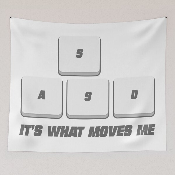 Item preview, WASD It’s what moves me - PC Gaming Sticker | Keyboard stickers designed and sold by PoshPixel.