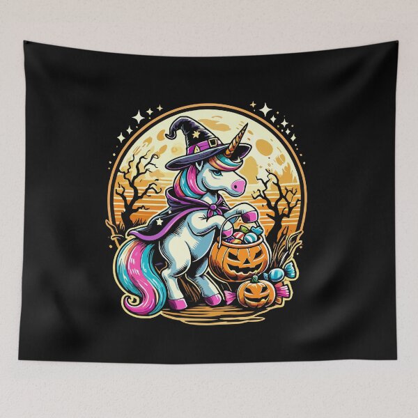 Item preview, Funny Witch Unicorn Halloween Trick Or Treat designed and sold by LuminOrb.